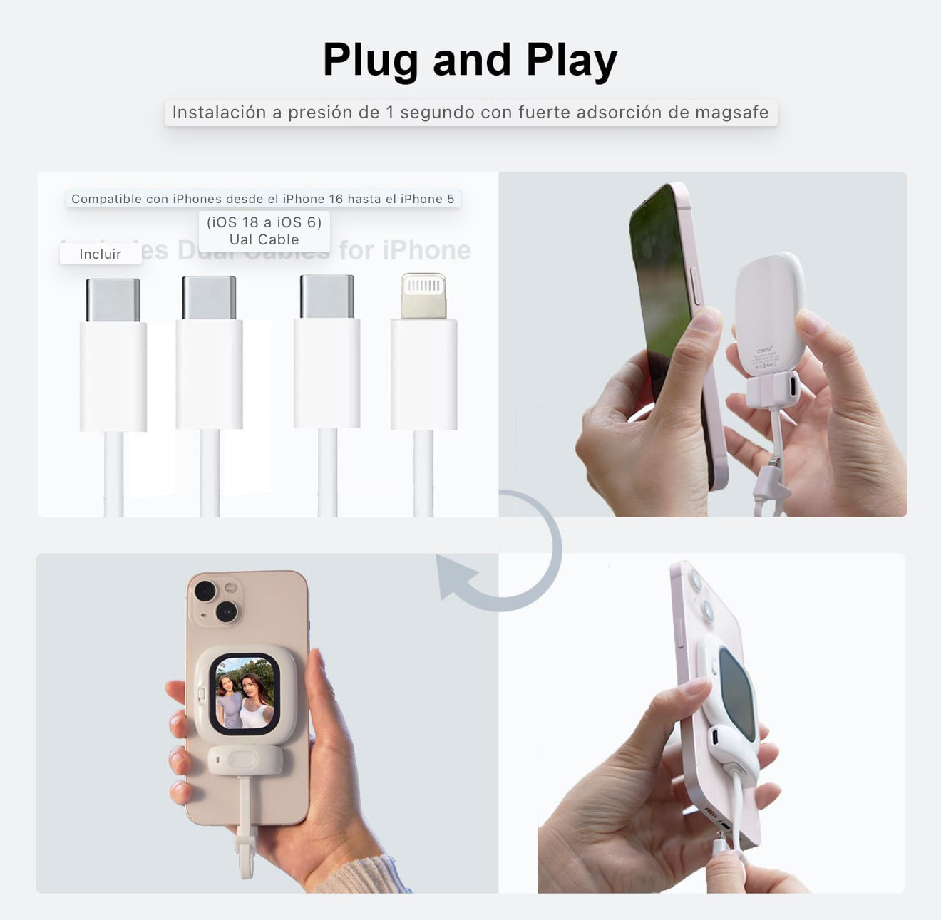 SelfieView®: Tu pantalla portátil para selfies y vlogs