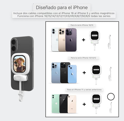 SelfieView®: Tu pantalla portátil para selfies y vlogs